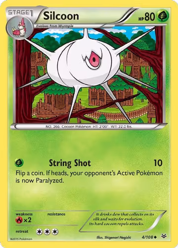 Silcoon (4/108), XY - Roaring Skies — Pokémon card price