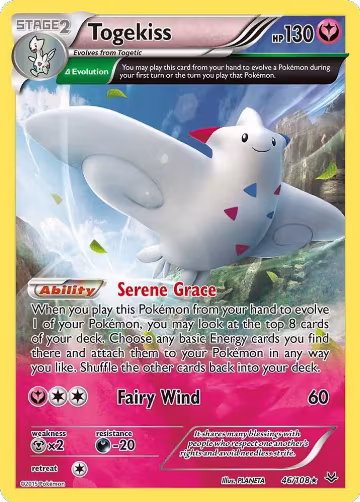 Togekiss (46 Delta) (46/108), XY - Roaring Skies — Pokémon card price