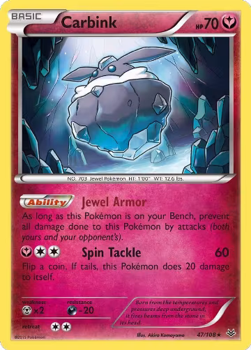 Carbink (47/108), XY - Roaring Skies — Pokémon card price