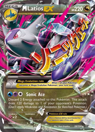M Latios EX (59/108), XY - Roaring Skies — Pokémon card price