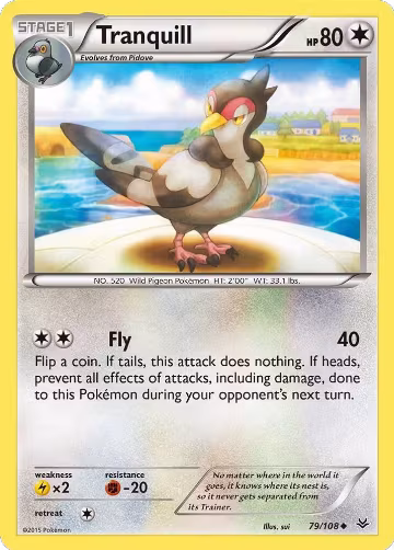 Tranquill (79/108), XY - Roaring Skies — Pokémon card price