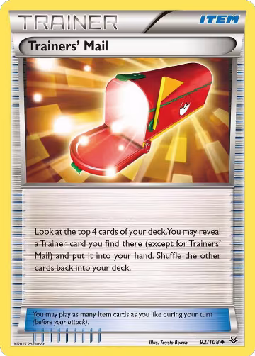 Trainers' Mail (92/108), XY - Roaring Skies — Pokémon card price