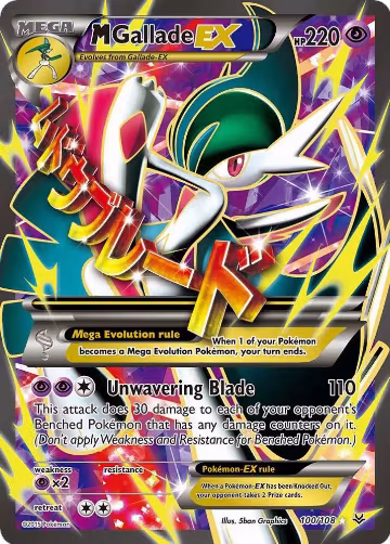 M Gallade EX (100 Full Art) (100/108), XY - Roaring Skies — Pokémon card price