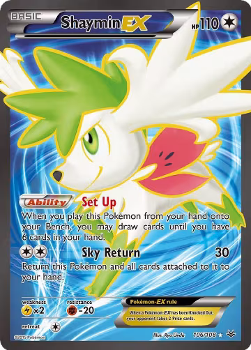 Shaymin EX (106 Full Art) (106/108), XY - Roaring Skies — Pokémon card price
