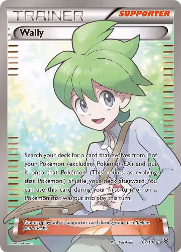 Wally (107 Full Art) (107/108), XY - Roaring Skies — Pokémon card price
