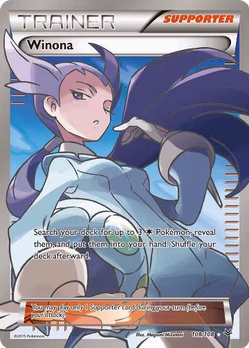 Winona (108 Full Art) (108/108), XY - Roaring Skies — Pokémon card price