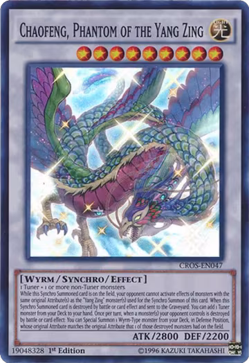 Chaofeng, Phantom of the Yang Zing (CROS-EN047), Crossed Souls — Yu-Gi-Oh! card price