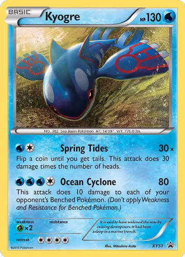 Kyogre - XY51 (XY51), XY Promos — Pokémon card price