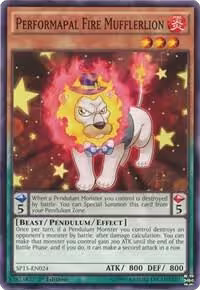 Performapal Fire Mufflerlion (SP15-EN024), Star Pack ARC-V — Yu-Gi-Oh! card price